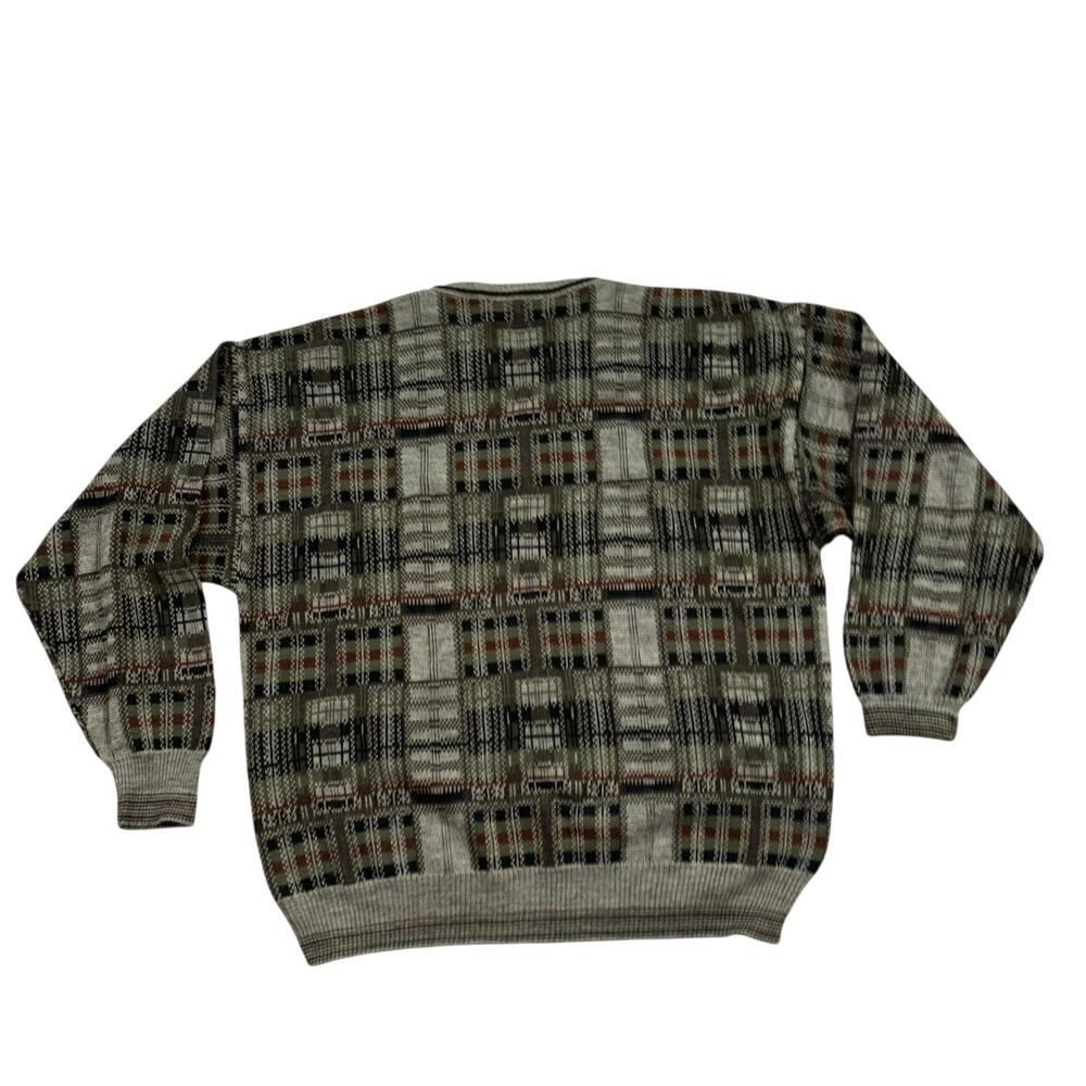 Vtg Brandini Italy Wool Blend Knit Grandpa Sweater Men’s XL Grandpacore Academia - Picture 4 of 10